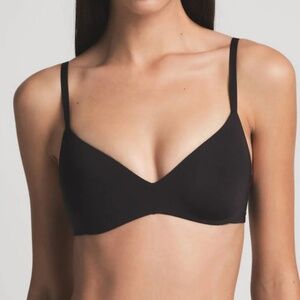 NWT SKIMS Wireless Form Push-Up Bra 32B in Onyx (Black)